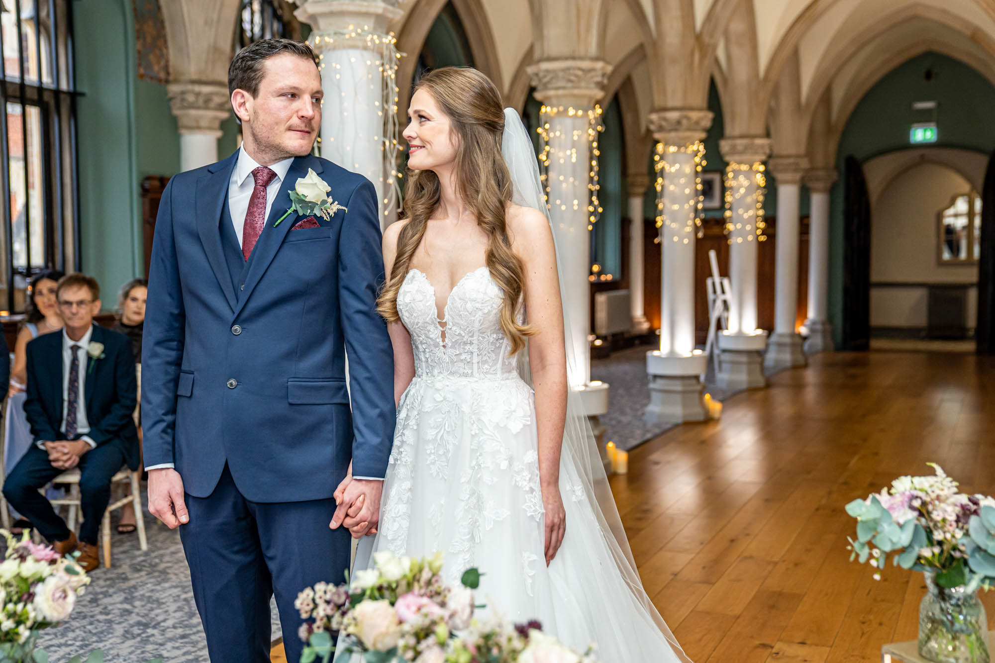 The bride and groom together.