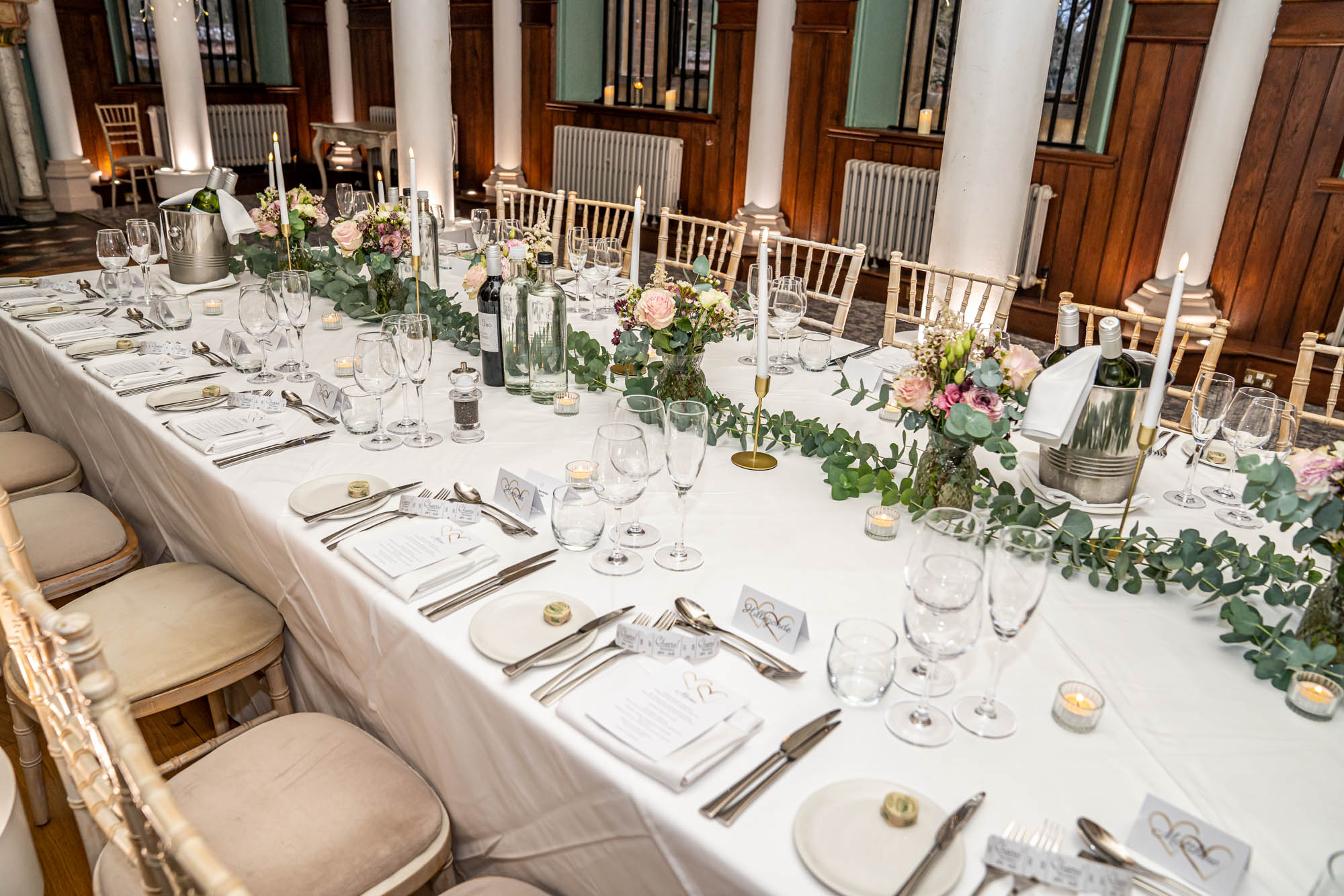 Wedding breakfast table.