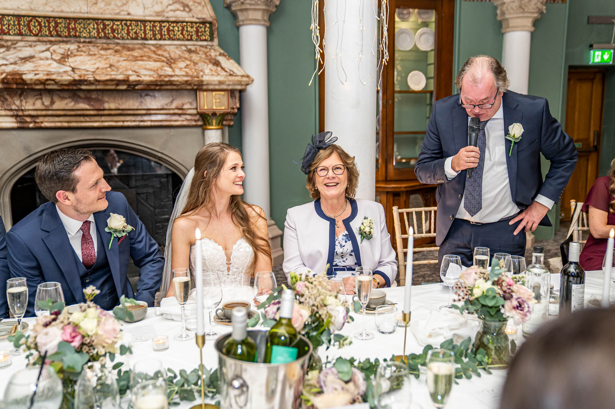 Father of the bride gives speech.