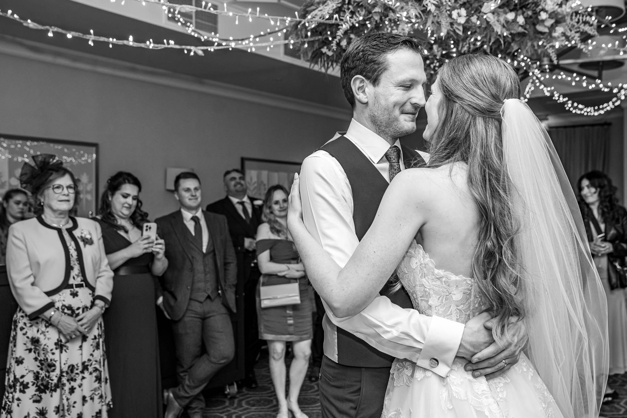 Groom and bride's first dance together.